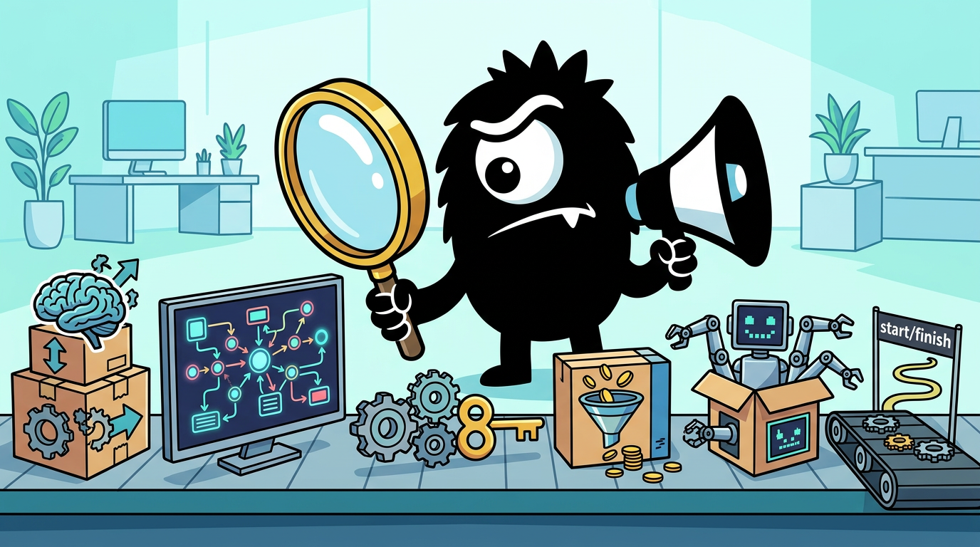 AdTools Monster Mascot reviewing products: AutoGPT vs Flowise vs n8n: Which Is Best for Marketing Autom