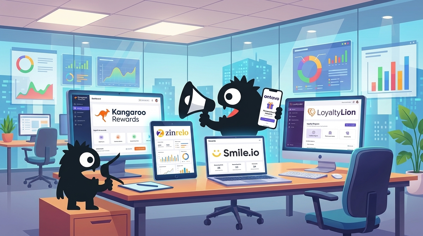 AdTools Monster Mascot reviewing products: Best loyalty-programs Software for 2025