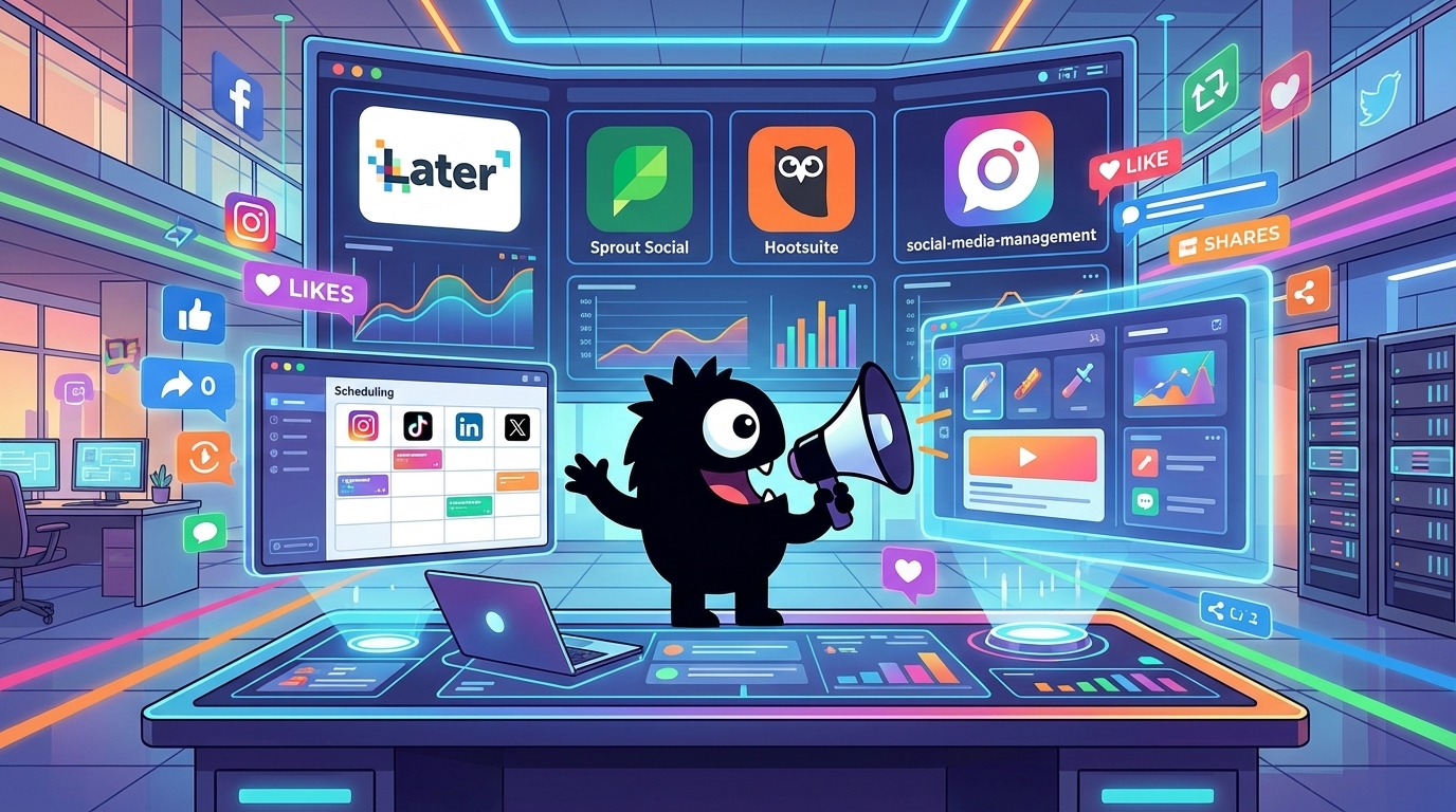 AdTools Monster Mascot: Best social-media-management Software for 2025