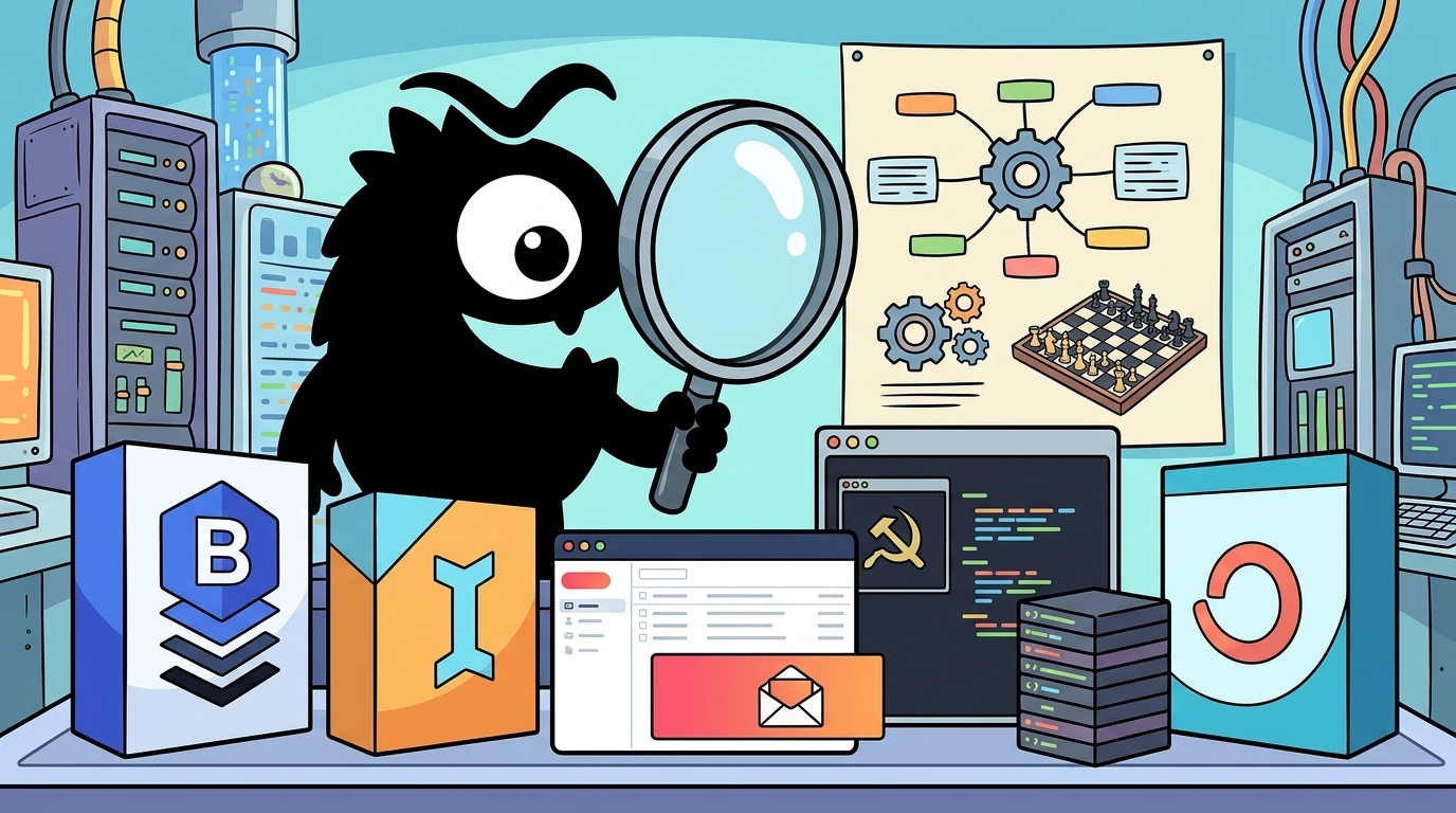 AdTools Monster Mascot reviewing products: Buffer vs Ideogram vs ConvertKit: Which Is Best for SEO and 