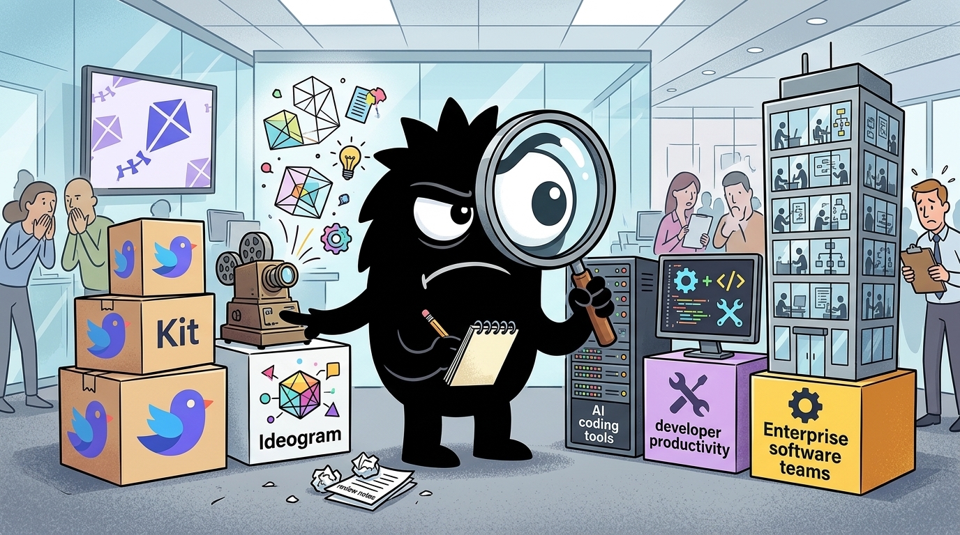 AdTools Monster Mascot reviewing products: ConvertKit vs Ideogram: Which Is Best for Enterprise Softwar