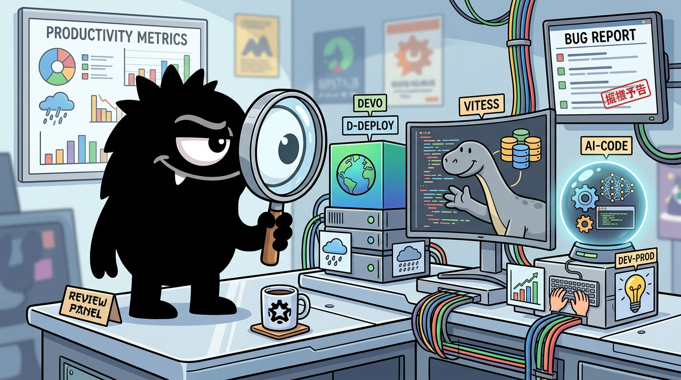 AdTools Monster Mascot reviewing products: Deno Deploy vs PlanetScale: Which Is Best for Code Review an