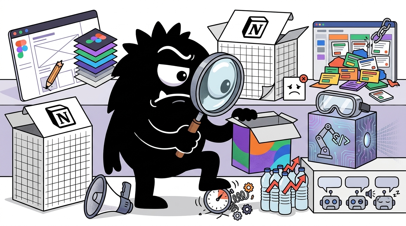 AdTools Monster Mascot reviewing products: Figma vs Notion vs Jira: Which Is Best for Customer Support 