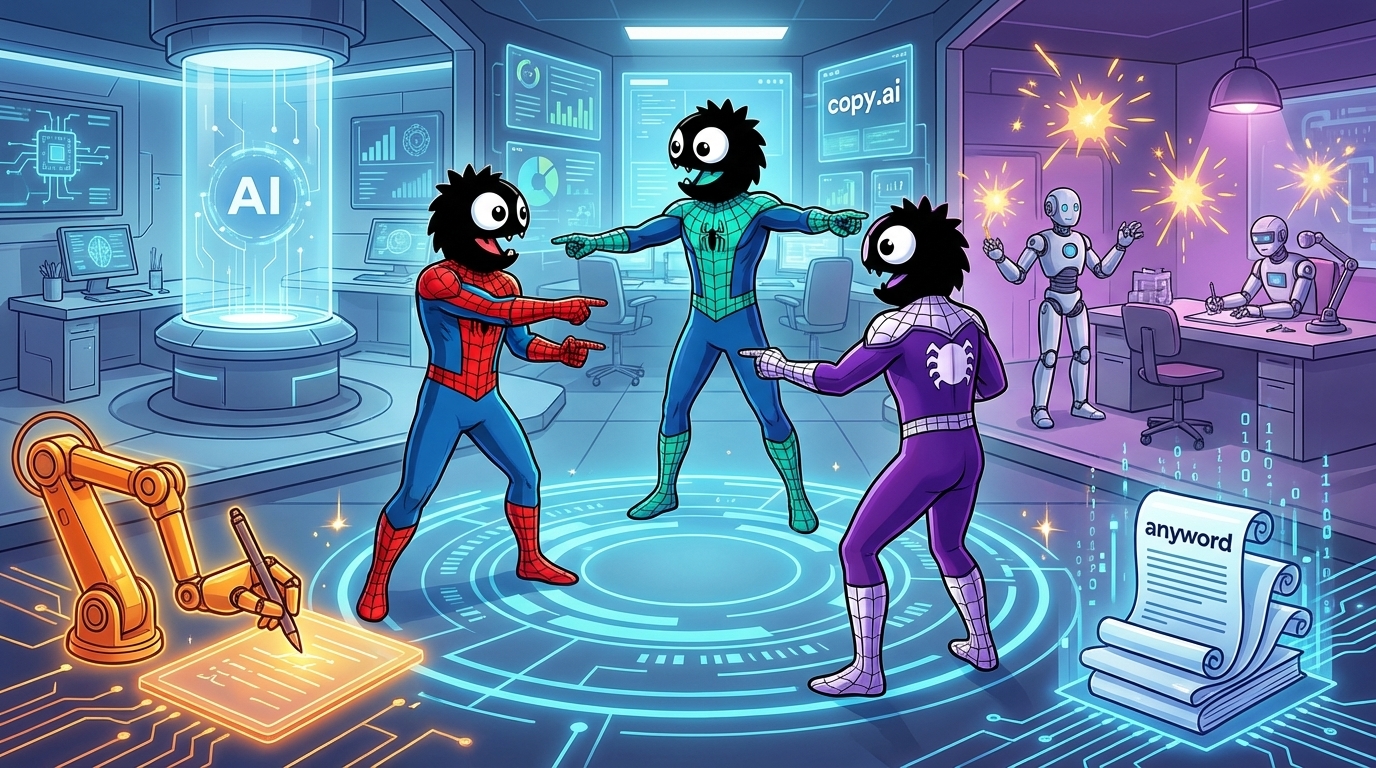 AdTools Monster Mascot: Jasper vs Copy.ai vs Writesonic vs Rytr: ai-copywriting Buye