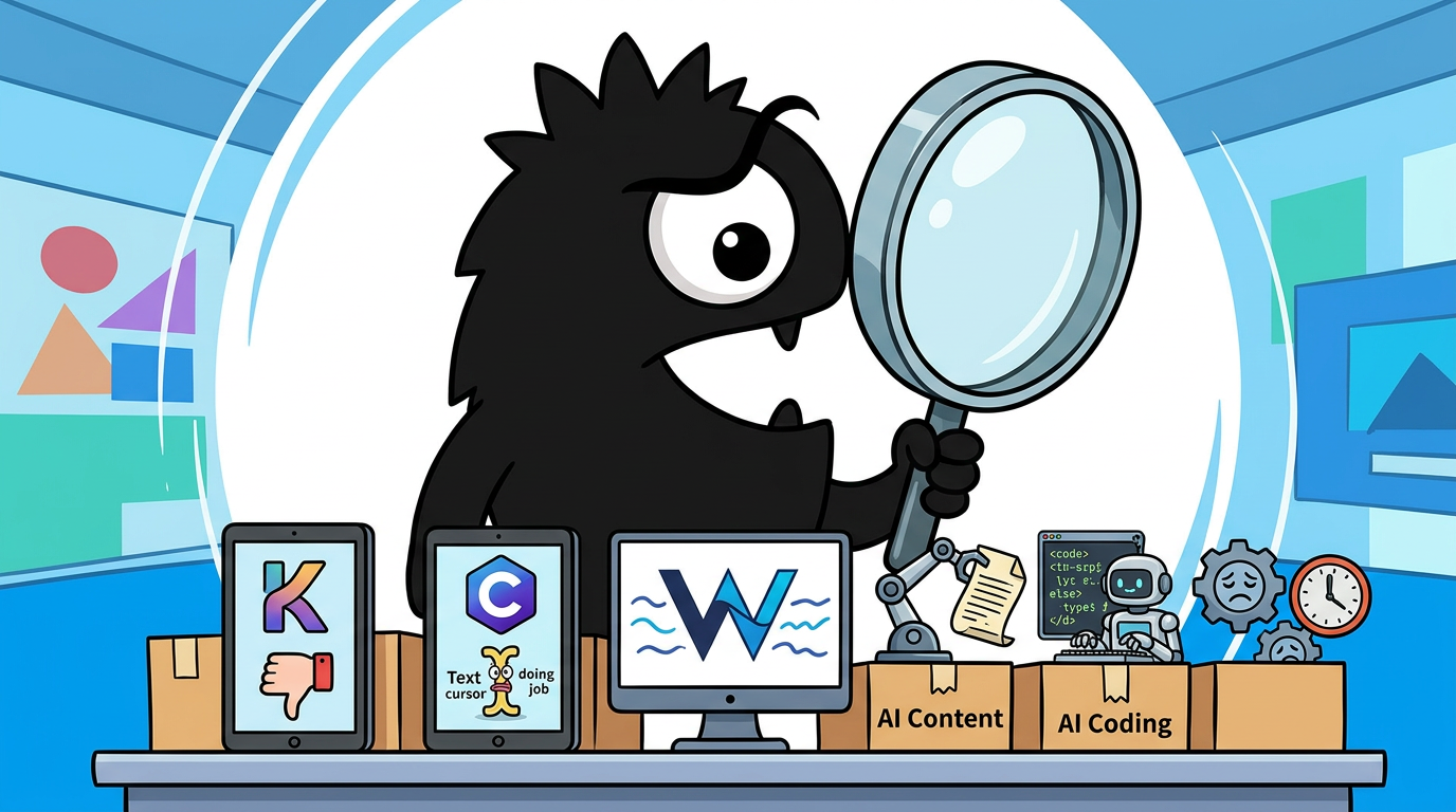 AdTools Monster Mascot reviewing products: Kiro vs Cursor vs Windsurf: Which Is Best for AI-Powered Con