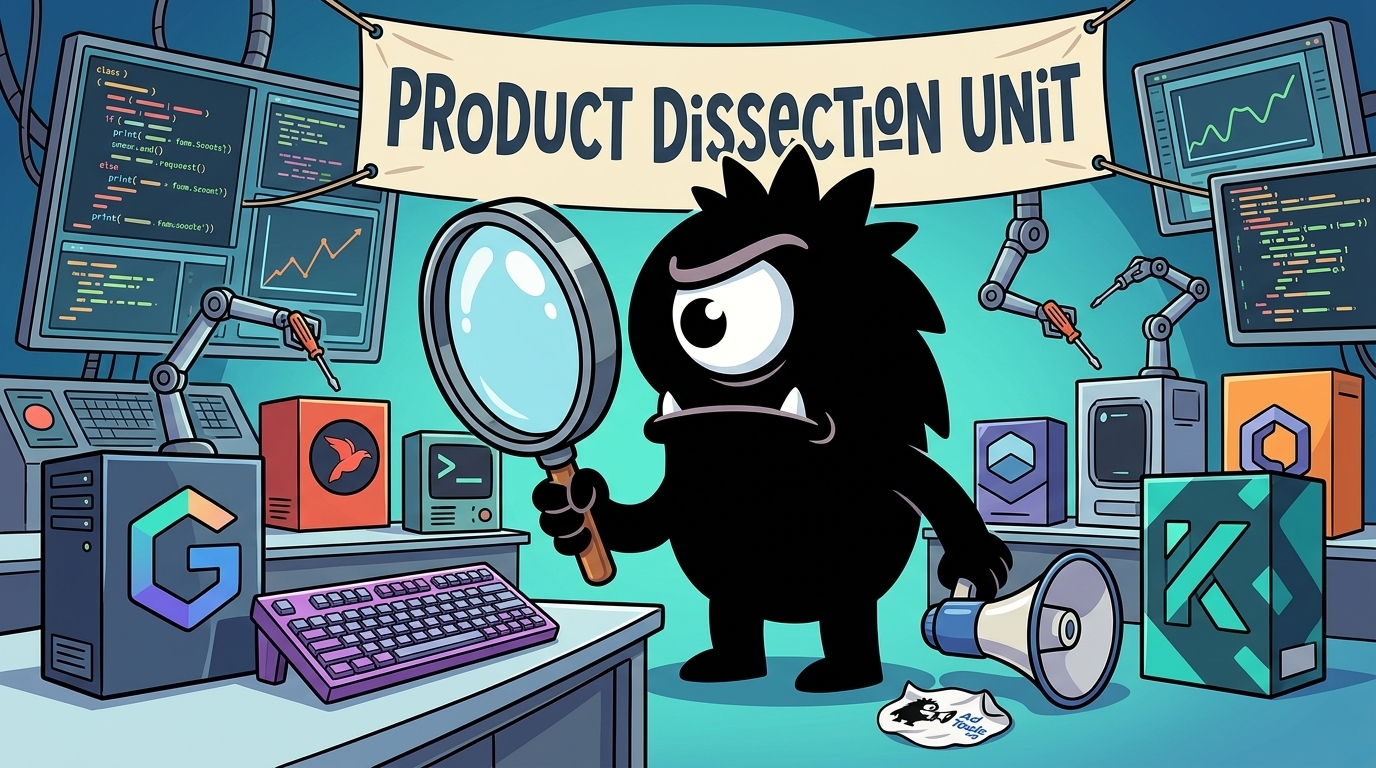 AdTools Monster Mascot reviewing products: Kiro vs Replit vs Gemini Code Assist: Which Is Best for AI P