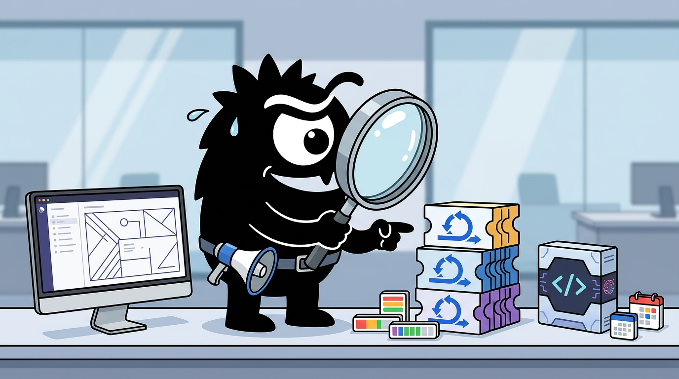 AdTools Monster Mascot reviewing products: Linear vs Jira: Which Is Best for Developer Project Manageme
