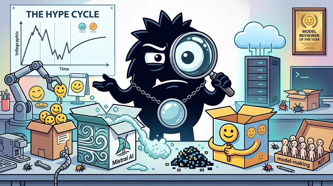 AdTools Monster Mascot reviewing products: Mistral AI vs Hugging Face: Which Platform Wins for Rapid AI