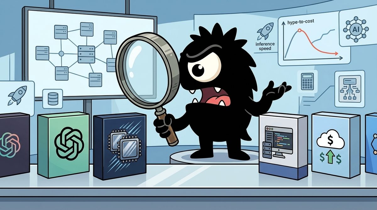 AdTools Monster Mascot reviewing products: OpenAI vs Groq vs Replicate: Which Is Best for Startup Found