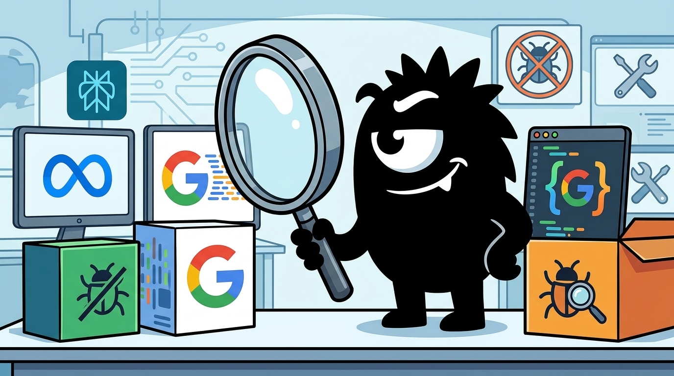 AdTools Monster Mascot reviewing products: Perplexity AI vs Google Gemini: Which Is Better for Code Rev