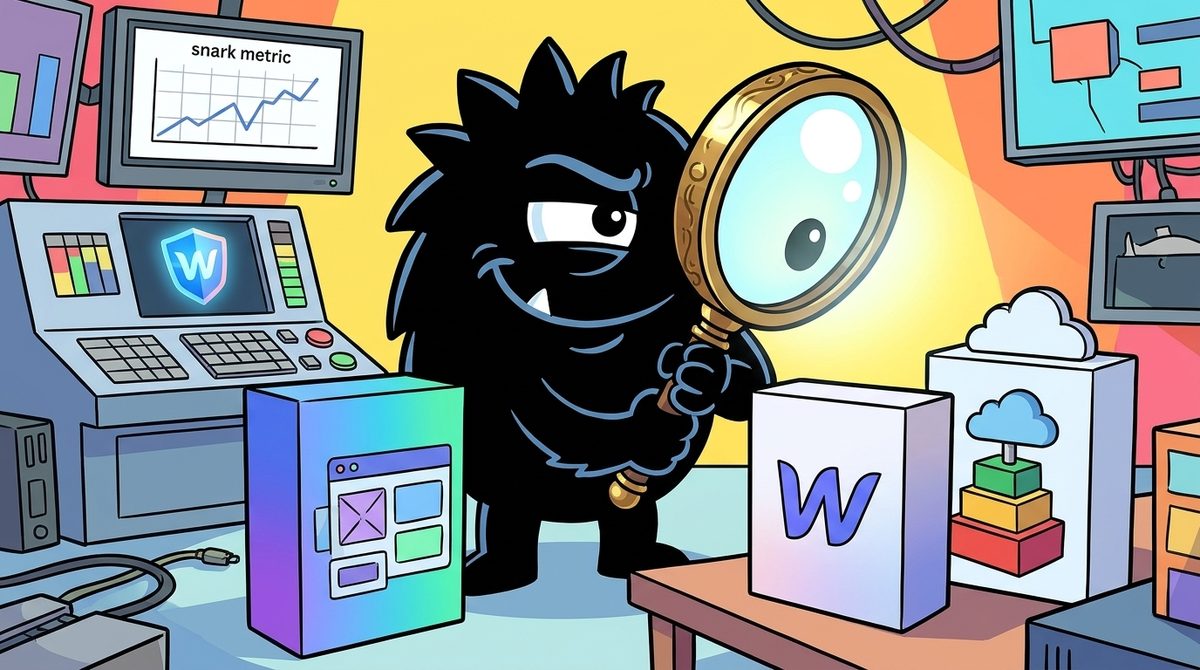AdTools Monster Mascot reviewing products: Plasmic vs Webflow vs Cloudflare Workers: Which Is Best for 