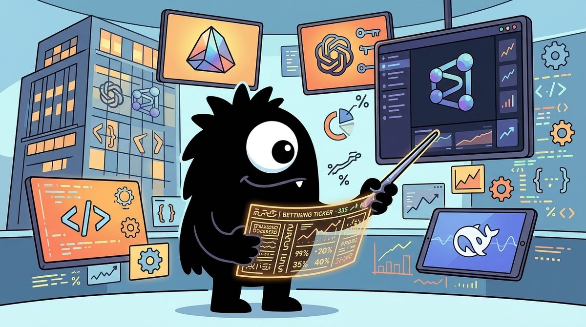 AdTools Monster Mascot reviewing products: The $3.7M Bet: Why Prediction Markets Give Anthropic 99% Odd