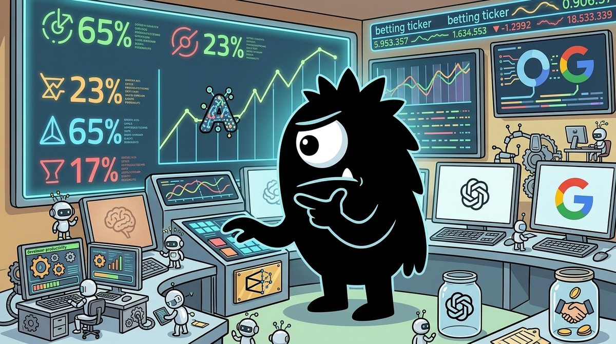 AdTools Monster Mascot reviewing products: The Best AI Agents in 2026: What Polymarket's 98% Anthropic 