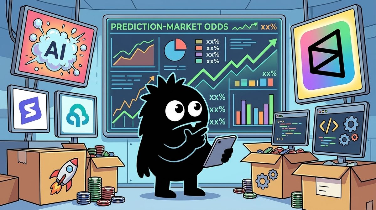 AdTools Monster Mascot reviewing products: The Best AI Bubble Signals in 2026: What Polymarket's $2.9M 