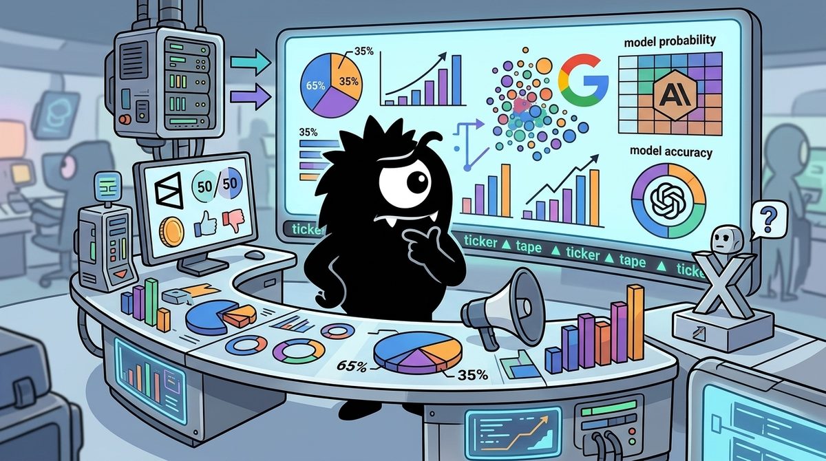 AdTools Monster Mascot reviewing products: The Best AI Model Tools in 2026: What Polymarket's $2.4M Bet