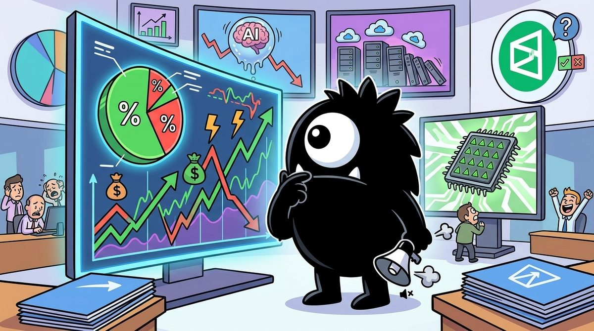 AdTools Monster Mascot reviewing products: The Best Signals in the AI Bubble Debate for 2026: What Poly