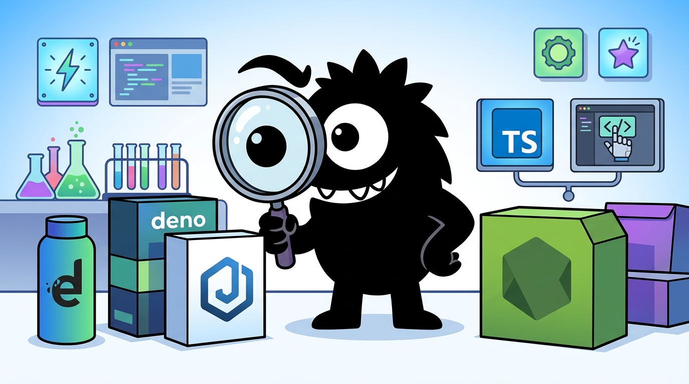 AdTools Monster Mascot reviewing products: What Is Deno? A Complete Guide for 2026